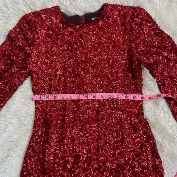 Kimchi Blue Red Sequence Mini Dress - Picture 6 of 6